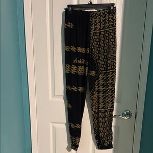 Nahe Black and Gold Women's Jogger Pants